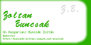 zoltan buncsak business card